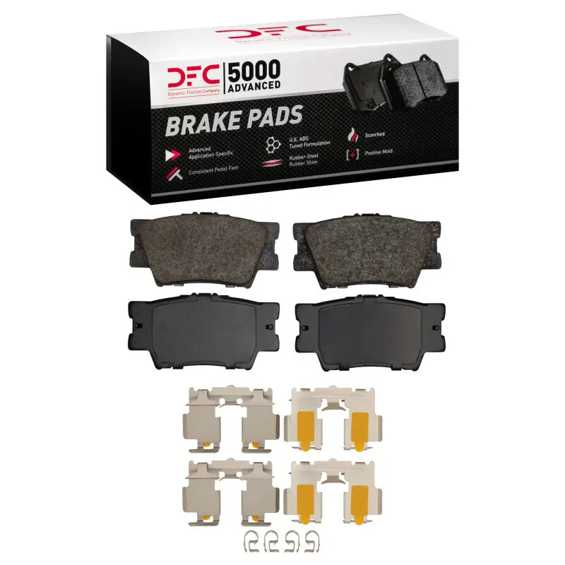 Dfc 07-24 Toyota Camry Rear 5000 Advanced Ceramic Brake Pads And Hardware Kit 1