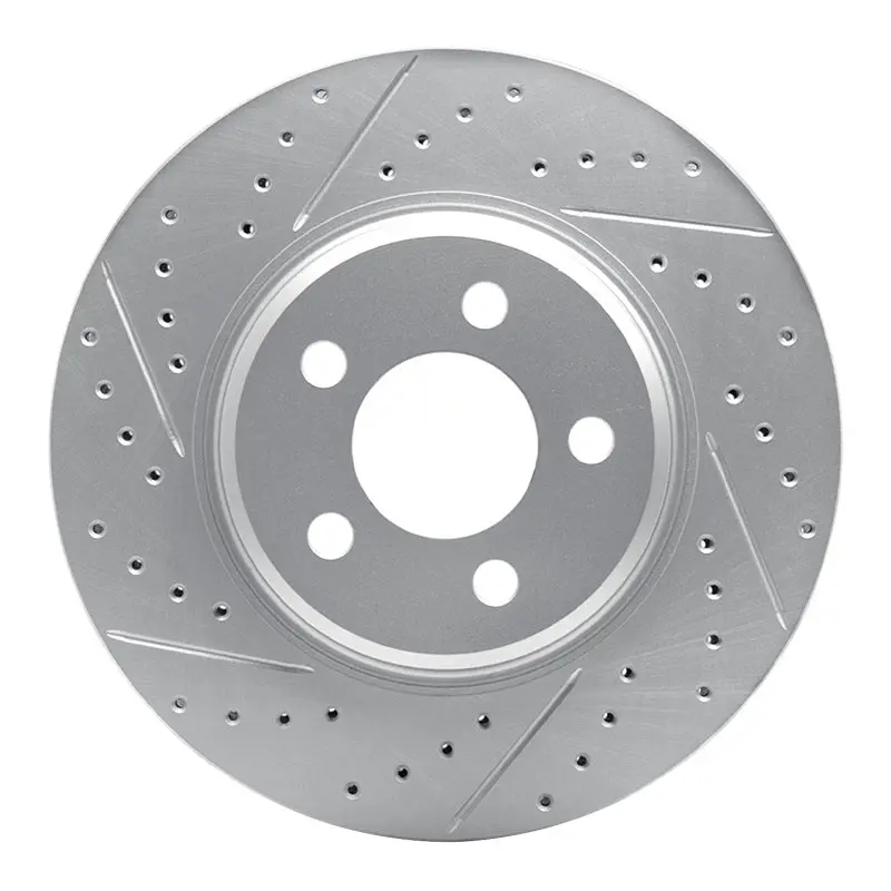 R1 22-23 Genesis G70 Front Left Drilled & Slotted Geo-Carbon Rotor 1
