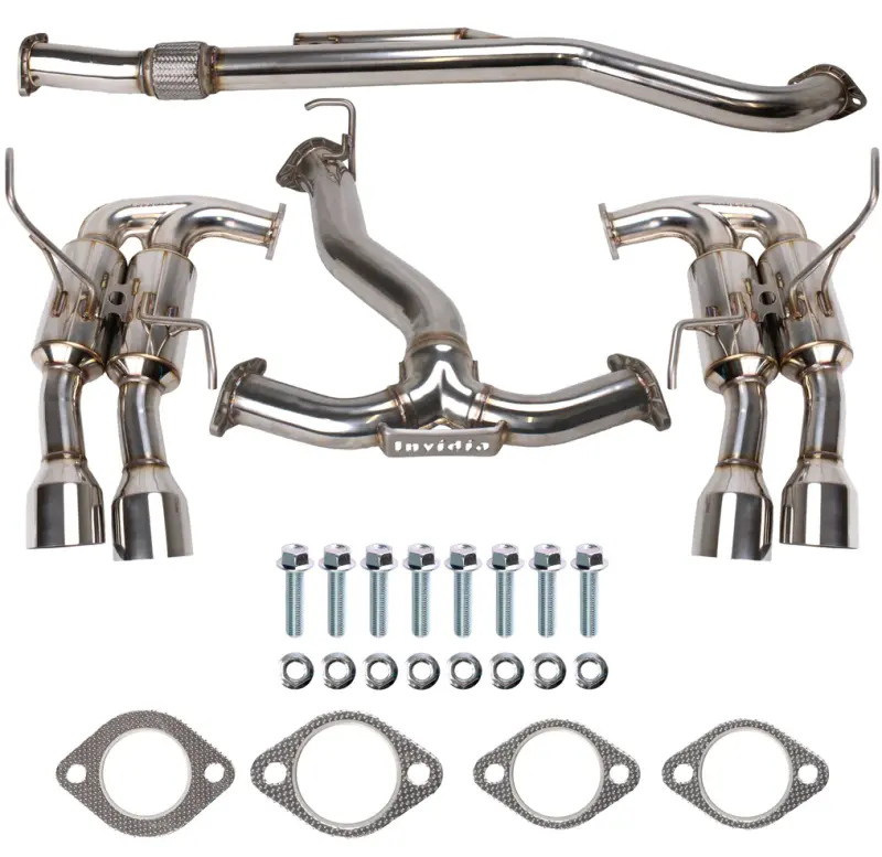 Invidia 2022+ Subaru Wrx Gemini Single Layer Quad Stainless Steel Tip Cat-Back Exhaust 1