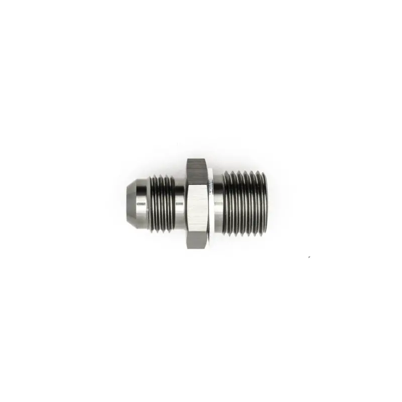 Deatschwerks 6An Male Flare To M16 X 1.5 Male Metric Adapter (Incl. Crush Washer) - Titanium 1
