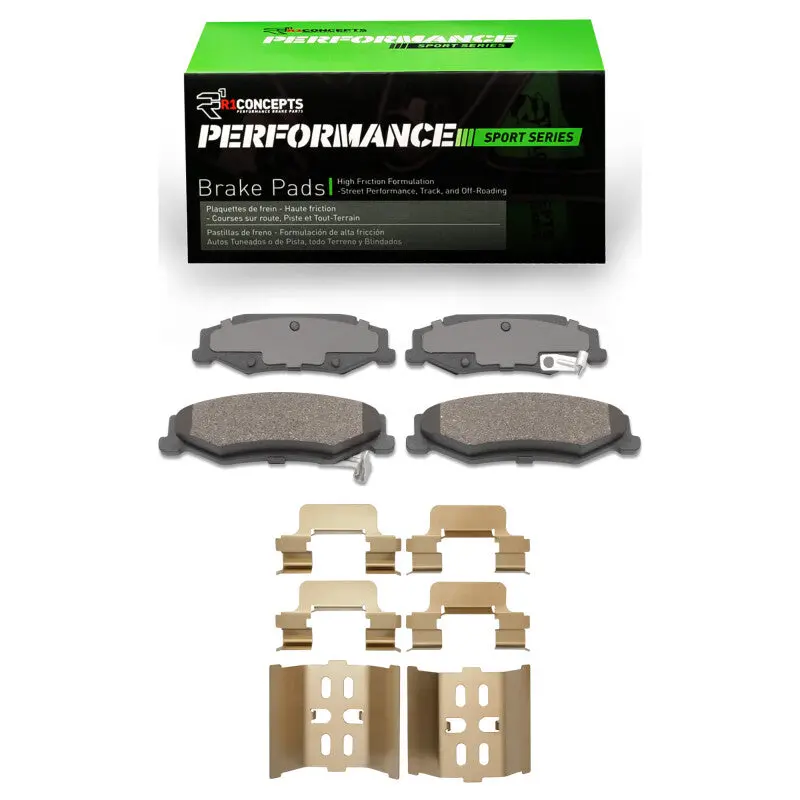 R1 97-13 Chevrolet Corvette Rear Performance Sport Pads & Hardware Kit 1