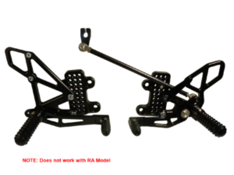 Vortex Racing 07-23 Honda Cbr600 Rr Adjustable Rearsets- Black 1