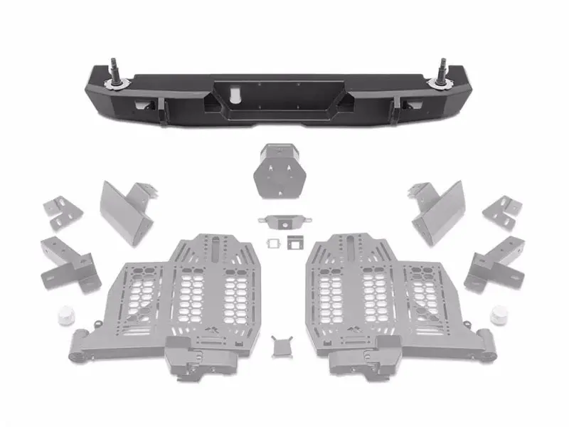 Rugged Ridge 20-24 Jeep Gladiator Wingmate Rear Bumper (Max Spare Wheel/Tire 37In. Dia.) - Tex. Blk 1