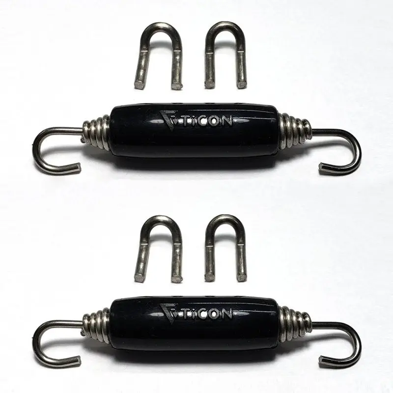 Ticon Industries Black Silicone Titanium Spring Tab And Spring Kit (4 Tabs/2 Springs) - 2 Pack 1