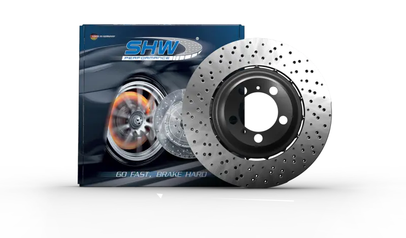 Shw 17-19 Audi Rs3 2.5L Front Drilled-Dimpled Lightweight Brake Rotor (8V0615301r) 1