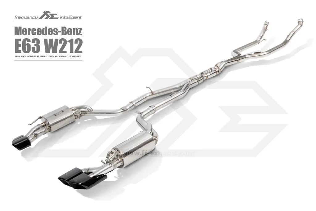 Fi Exhaust Mercedes-Benz E63 Mid X Pipe + Valvetronic Mufflers + Quad Tips 1