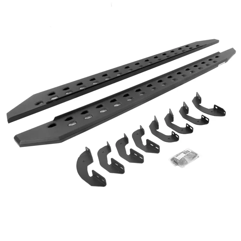 Go Rhino 07-21 Toyota Tundra Crew Max 4Dr Rb20 Slim Running Boards Kit (Incl. Brackets) - Tex. Blk 1