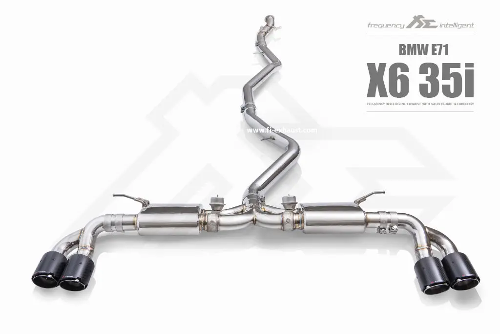 Fi Exhaust Bmw X6 35I E71 Front Pipe + Mid Pipe + Valvetronic Mufflers + Quad Tips 1