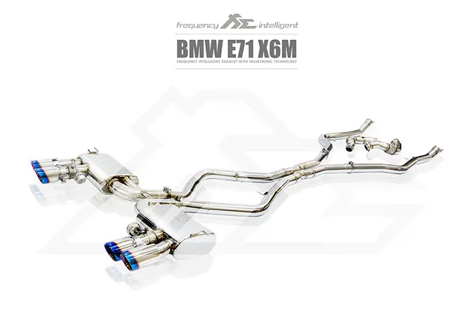 Fi Exhaust Bmw X5m/X6m E71 Front Pipe + Mid Pipe + Valvetronic Mufflers + Quad Tips 1