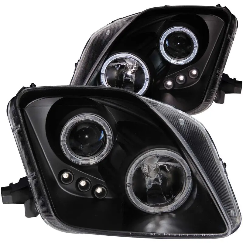 Anzo 1997-2001 Honda Prelude Projector Headlights W/ Halo Black W/ Led 2