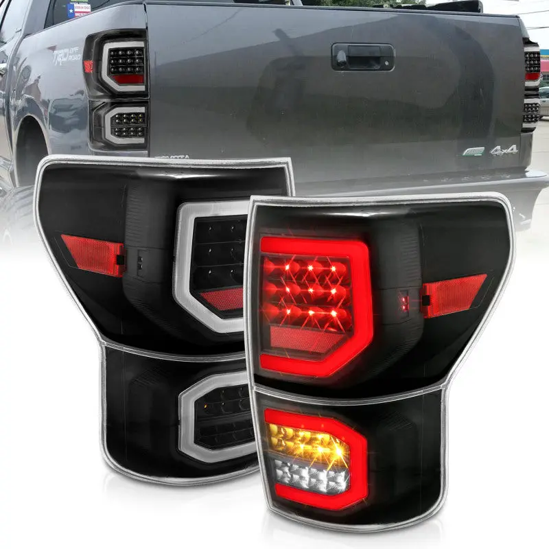 Anzo 2007-2013 Toyota Tundra Led Taillights Plank Style Black W/Clear Lens 2
