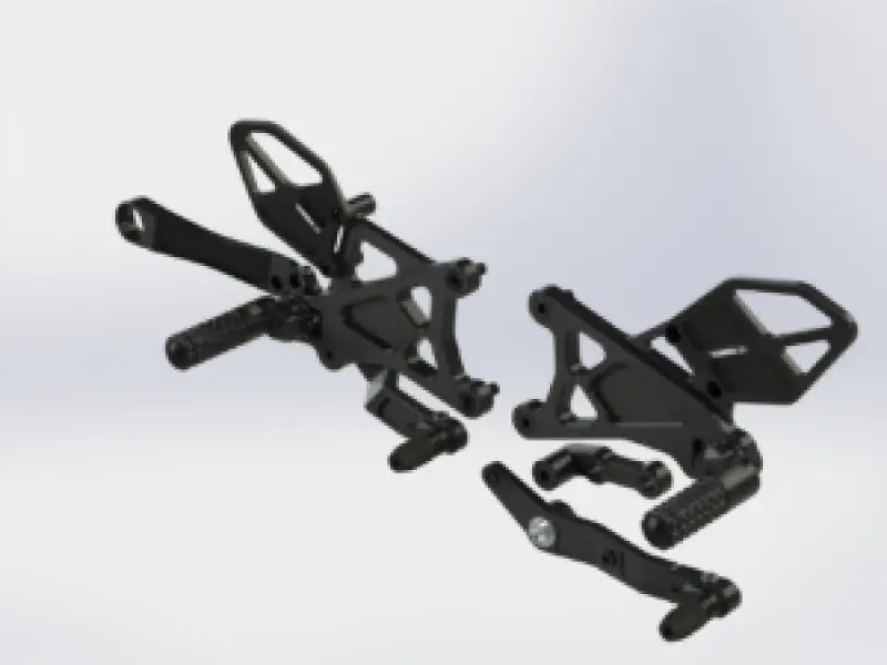 Vortex Racing Rearsets Replacement Rear Set- Black 1