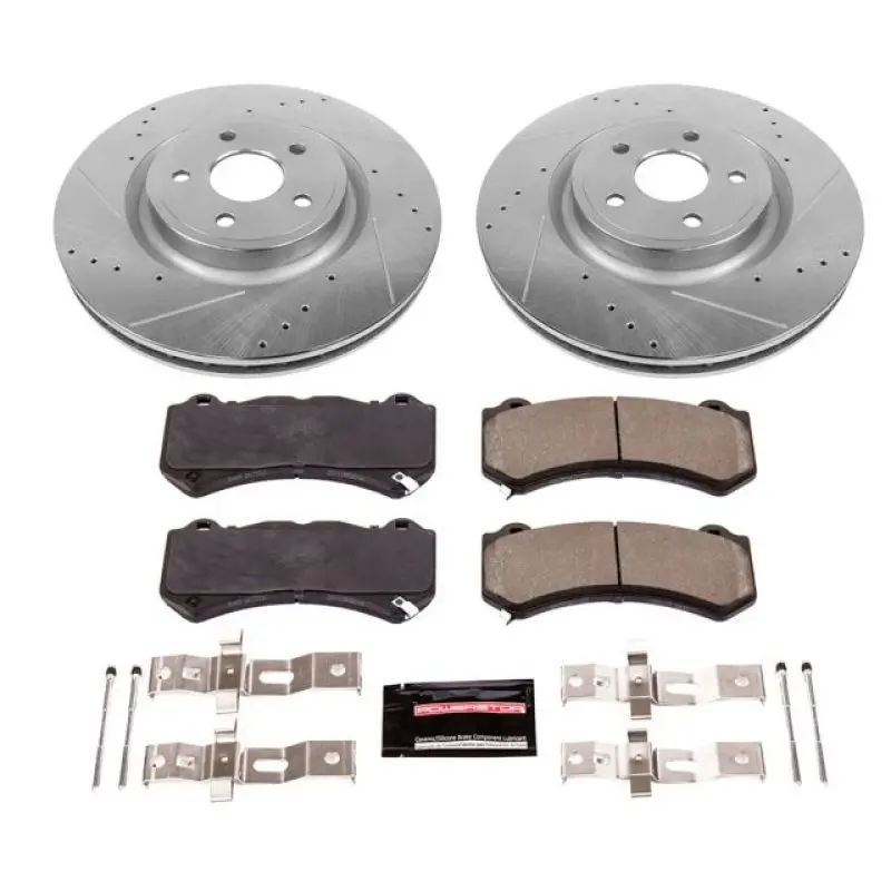 Power Stop 12-20 Jeep Grand Cherokee Front Z23 Evolution Brake Kit 1