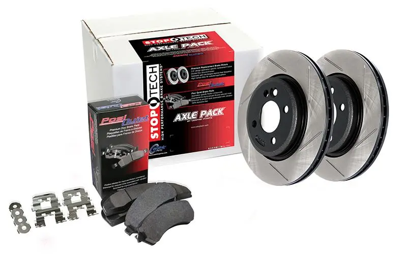 Street Axle Pack Drilled & Slotted, Front 1