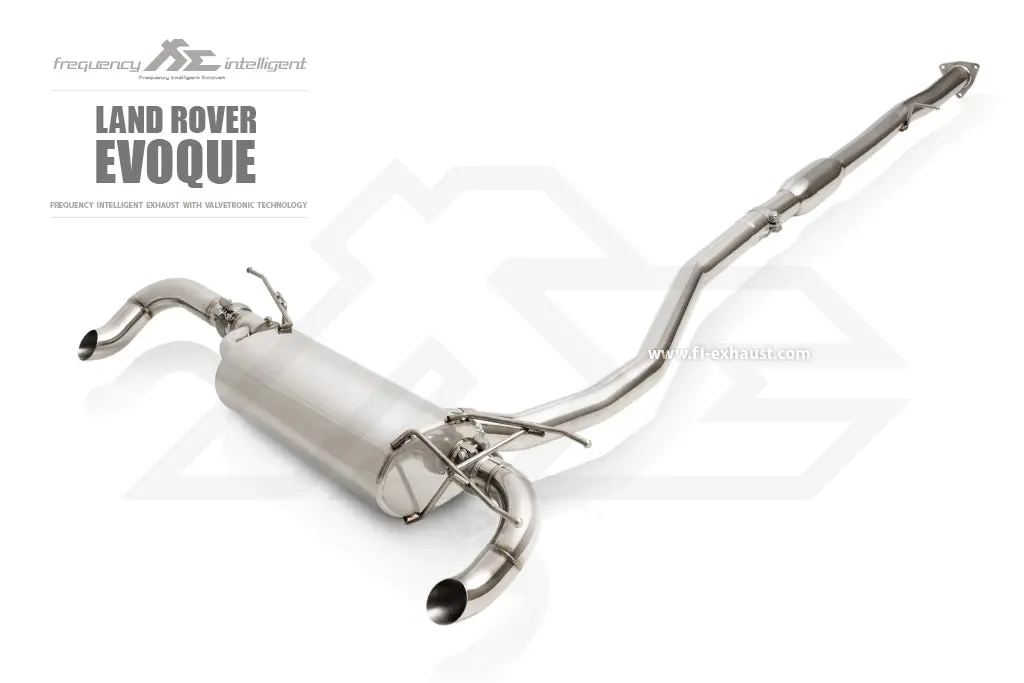 Fi Exhaust Range Rover Evoque 2Nd Cat Delete Pipe + Mid Pipe + Valvetronic Mufflers + Quad Tips 1