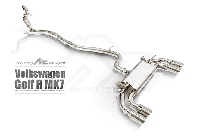 Fi Exhaust Vw Golf R Mk7.5 Rear Pipe + Mid Valvetronic Mufflers + Quad Tips 1