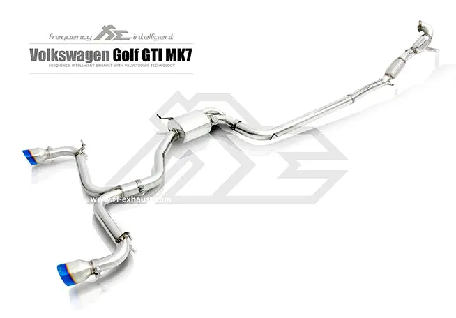 Fi Exhaust Vw Golf Gti Mk7 Front Pipe + Rear Pipe + Mid Valvetronic Mufflers + Dual Tips 1