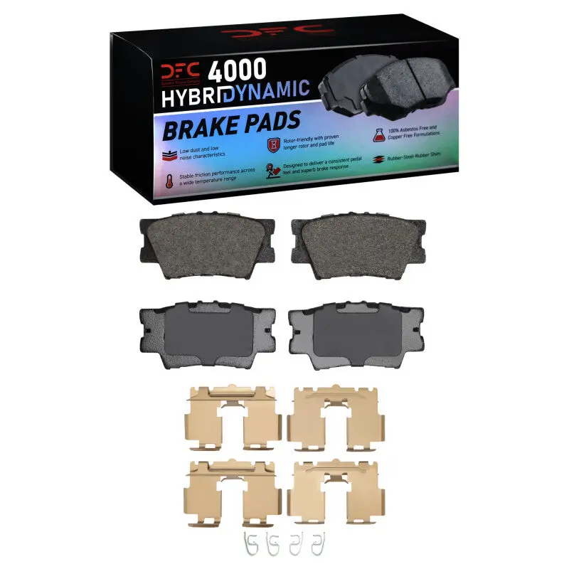 Dfc 07-18 Lexus Es350 Rear 4000 Hybridynamic Brake Pads And Hardware Kit 1