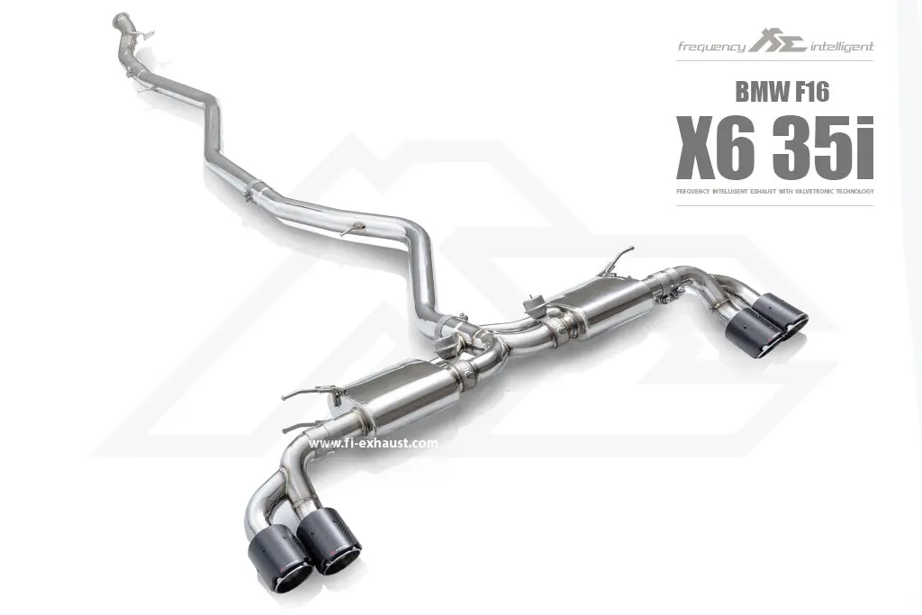 Fi Exhaust Bmw X6 35I F16 Front Pipe + Mid Pipe + Valvetronic Mufflers + Quad Tips 1
