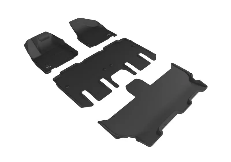 3D Maxpider 2017-2020 Chrysler Pacifica/Voyager Kagu 1St & 2Nd & 3Rd Row Floormats - Black 1