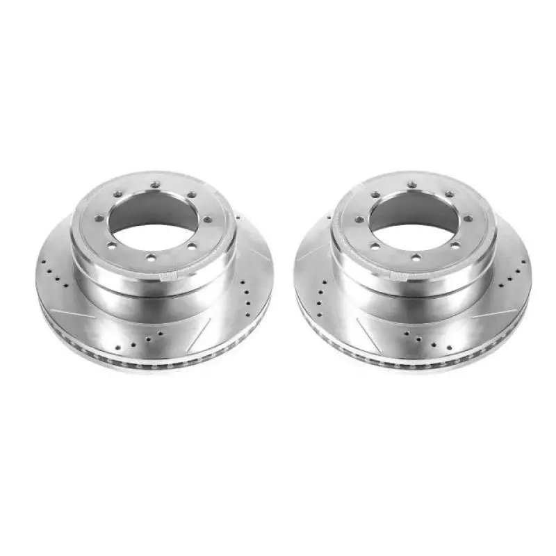 Power Stop 13-16 Ford F-450 Super Duty Rear Drilled & Slotted Rotor - Pair 1