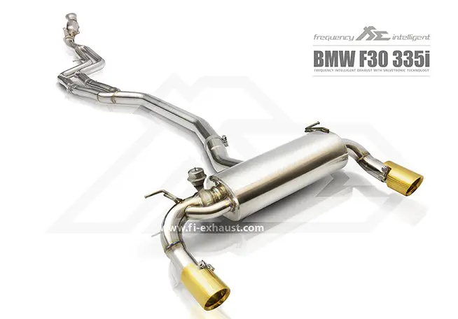 Fi Exhaust Bmw F30 335I N55 Front Pipe + Mid Pipe + Valvetronic Muffler + Tips 1