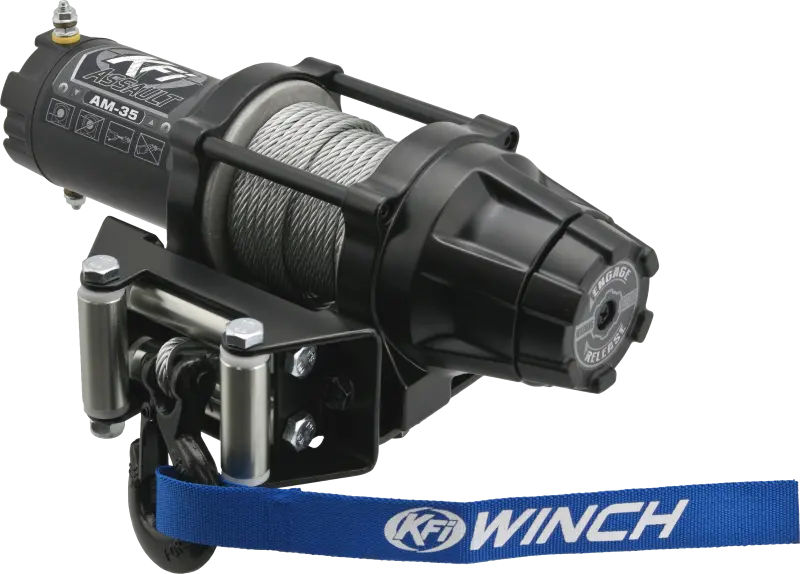 Kfi Assault Series Winch 3500 Lbs. - Metal Cable 1