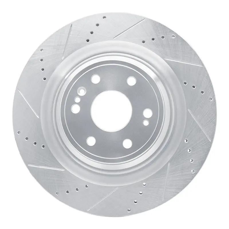 R1 14-20 Cadillac Escalade Esv Front Left Drilled & Slotted Silver Brake Rotor 1