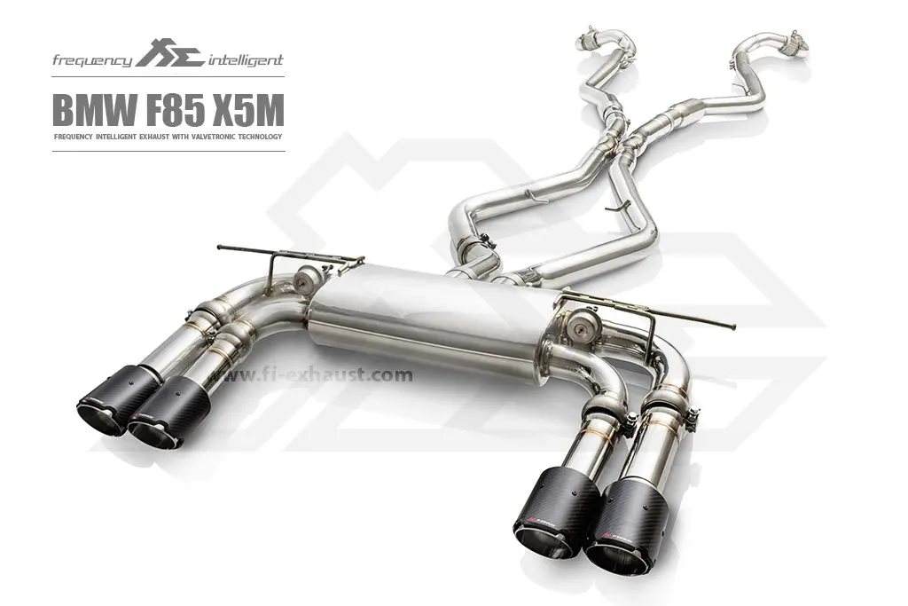 Fi Exhaust Bmw X6m F86/X5m F85 Front Pipe + Mid Pipe + Valvetronic Mufflers + Quad Tips 1
