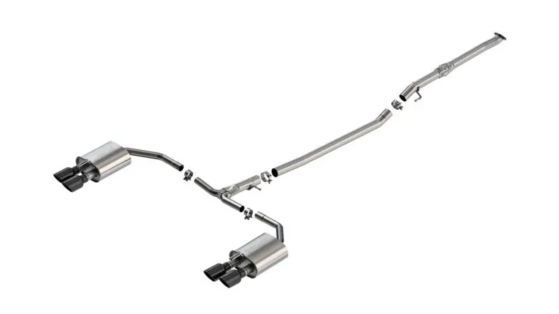 Borla 2025 Kia K5 Gt 2.5L 4 Cyl S-Type Cat-Back Exhaust W/ 3.5In Black Chrome Tips 1