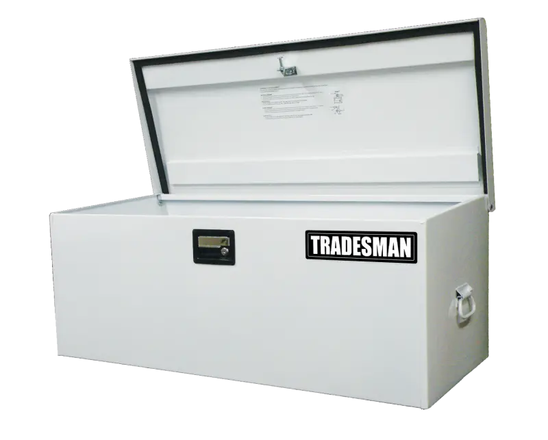 Tradesman Steel Job Site Box/Chest (Light Duty/Large) (42.75In.) - White 1
