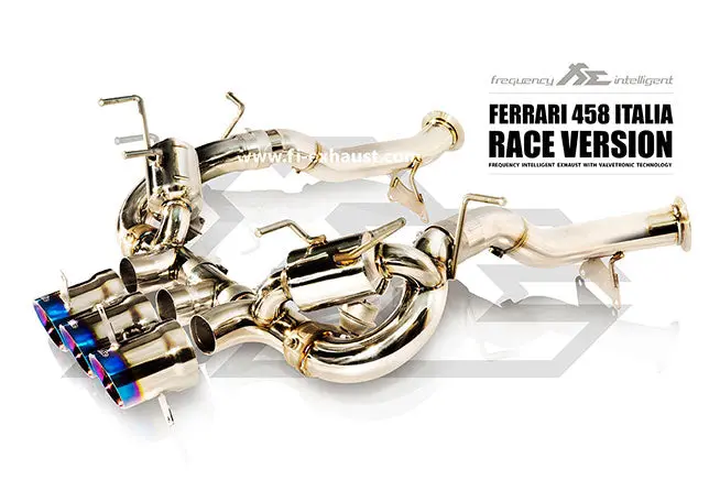 Fi Exhaust Ferrari 458 Italia / Spider (Race Version) Valvetronic Mufflers + Tri Tips 2
