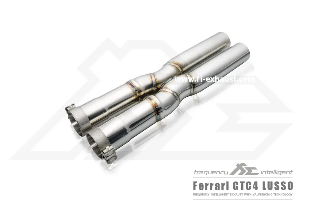 Fi Exhaust Ferrari Lusso Gtc4 V12 Valvetronic Mufflers + Quad Silver Tips 7