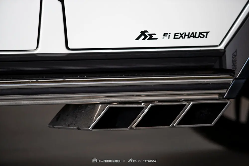 Fi Exhaust Mercedes-Benz G63/G500 Amg Valvetronic Mufflers + Triple Square Tips 1