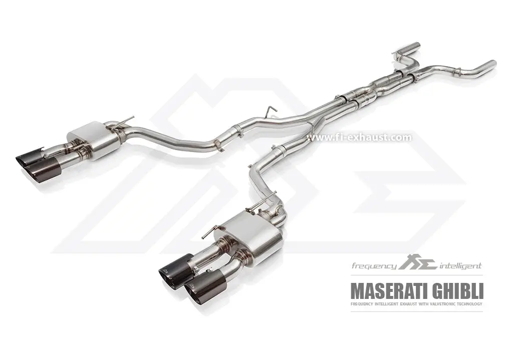 Fi Exhaust Maserati Ghibli Front Pipe + Mid X Pipe + Valvetronic Mufflers + Quad Tips 1