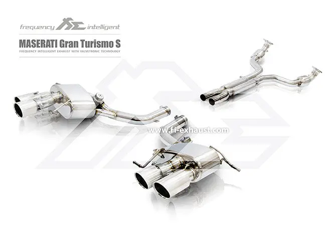 Fi Exhaust Maserati Gran Turismo S Valvetronic Mufflers + Quad Tips 1