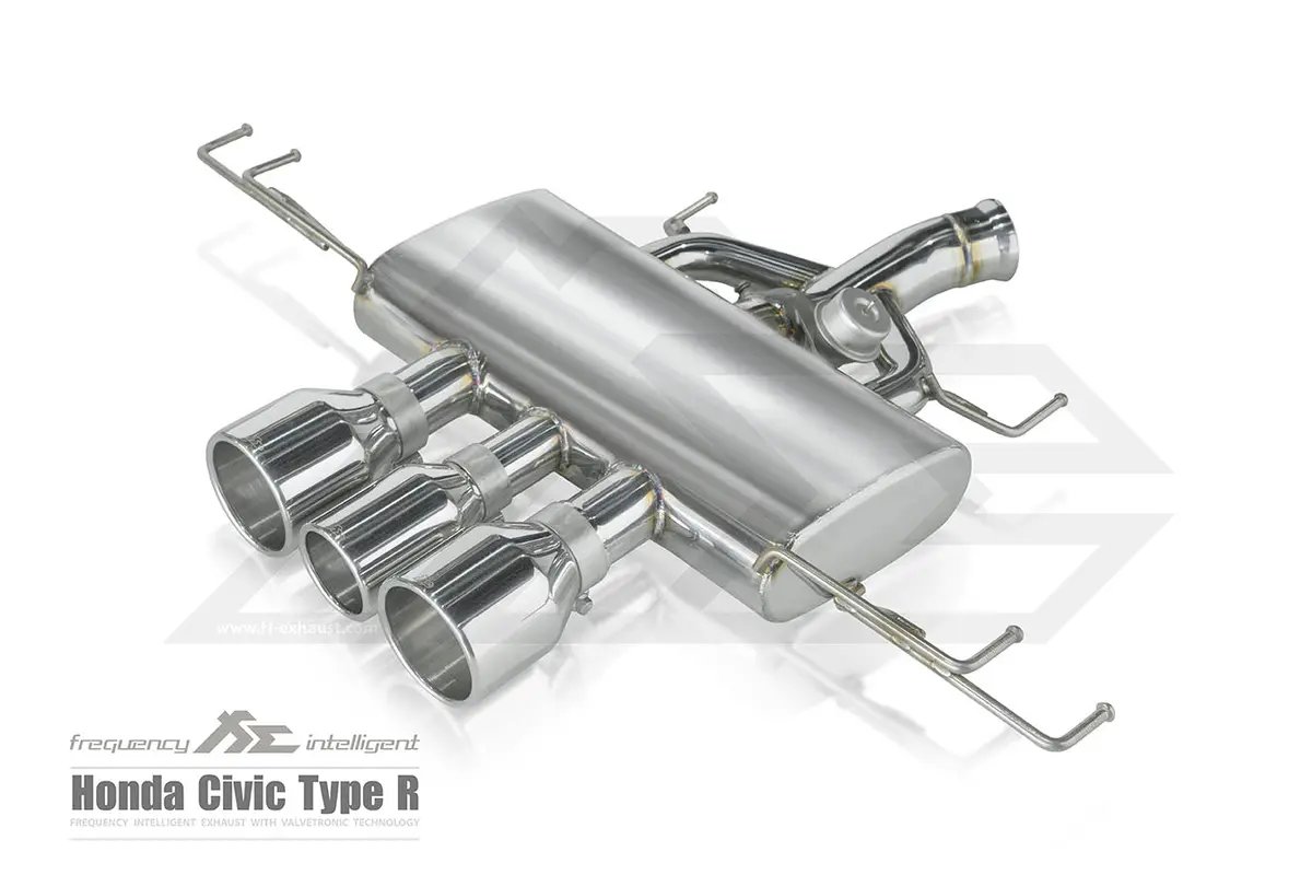 Fi Exhaust Honda Civic Type-R Fk8 Front Pipe + Mid Pipe + Valvetronic Mufflers + Tri Tips 4