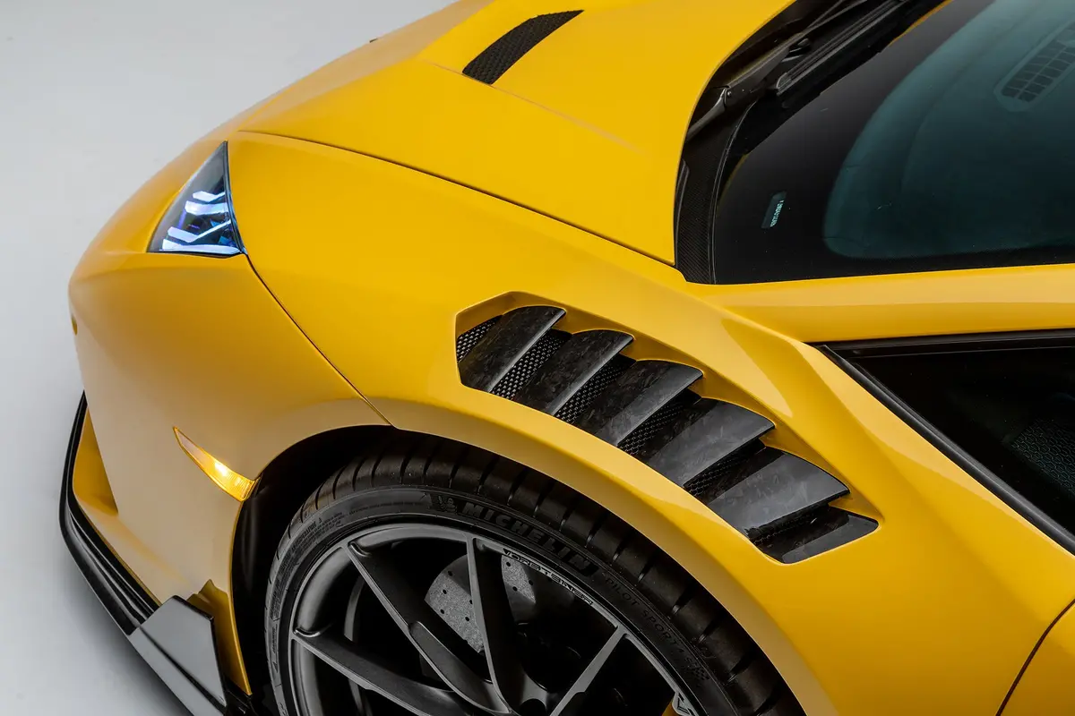 Vorsteiner Vincenzo Edizione Aero Front Fenders W/ Integrated Vents And Splash Sheilds Vorsteiner Carbon Matrix Pp Glossy  For Lamborghini Huracan Performante 1