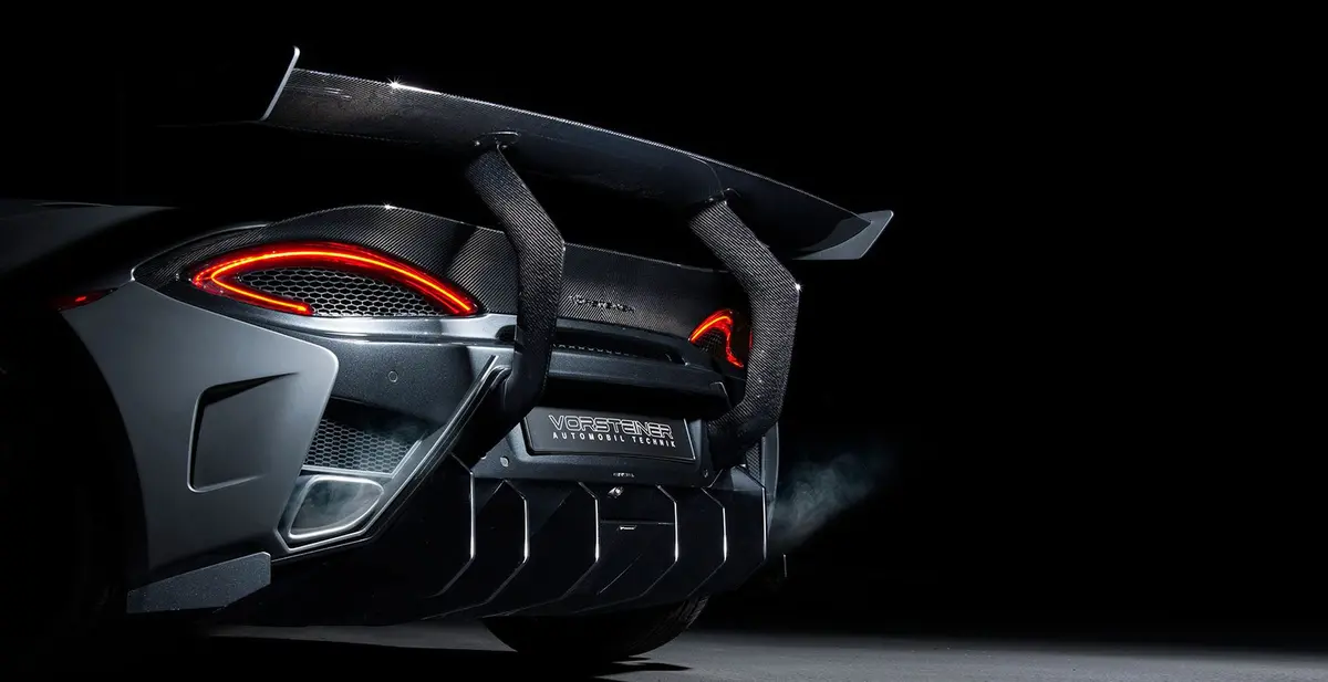 Vorsteiner 570-Vx Aero Wing Blade Carbon Fiber W/ Carbon Fiber Uprights, Pp 2X2 Glossy For Mclaren 570S 1