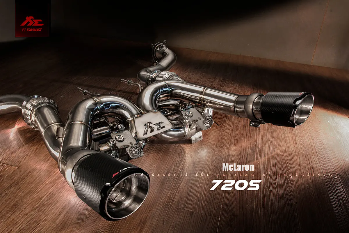 Fi Exhaust Mclaren 720S Catback Valvetronic Mufflers + Dual Carbon Fiber Tips 1