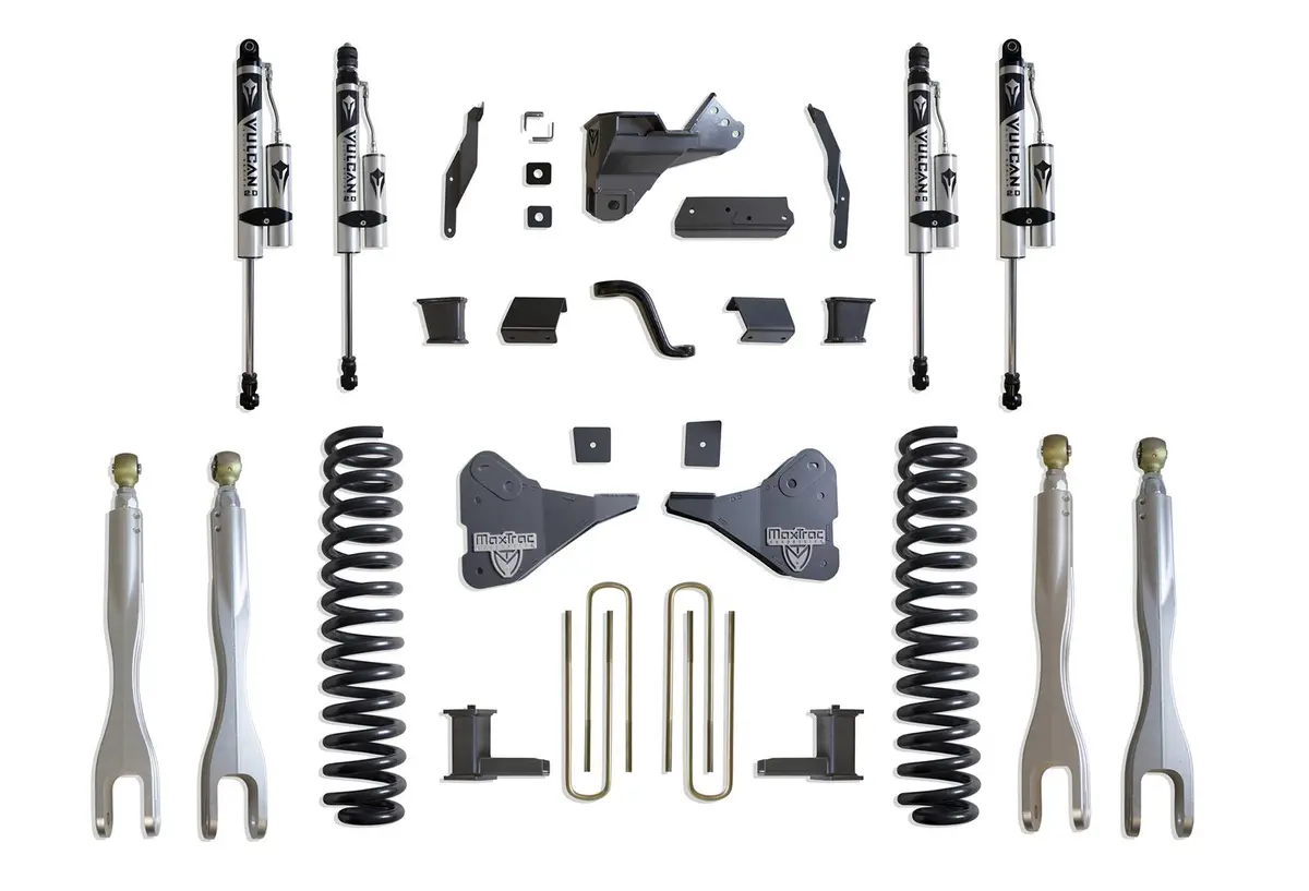 Maxtrac 23-24 Ford F-250/F-350 4Wd Dually 8In Front/5In Rear Lift Kit W/ Vulcan 2.0 Reservoir Shocks 1