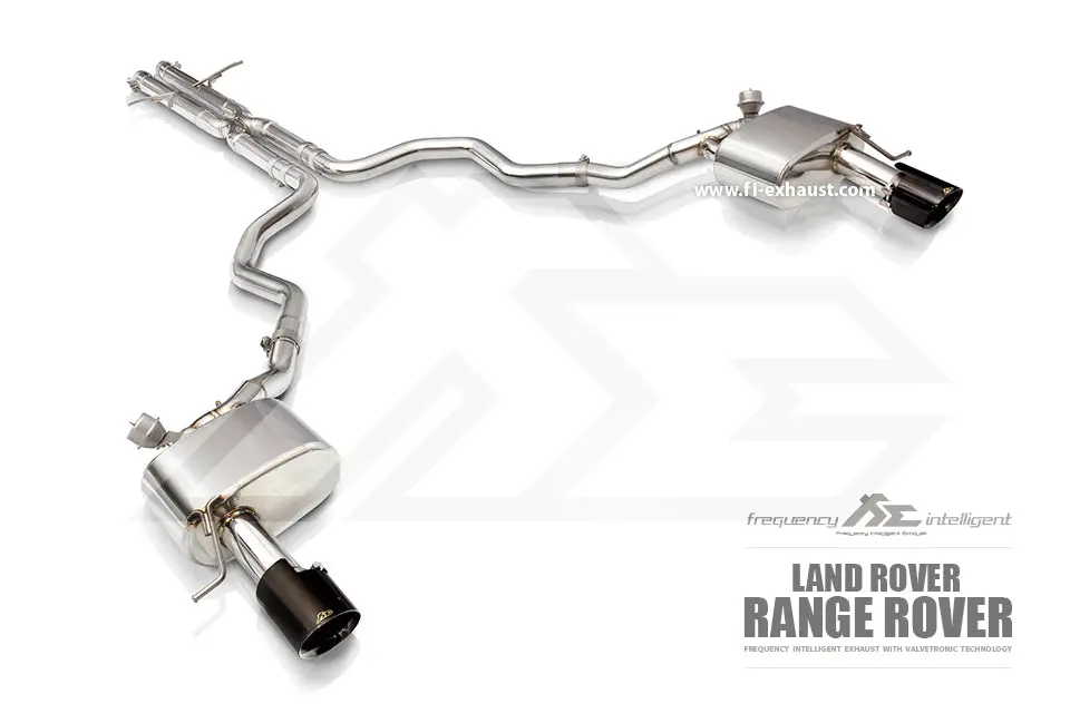 Fi Exhaust Range Rover Sport Mid Pipe + Valvetronic Mufflers + Dual Tips 1