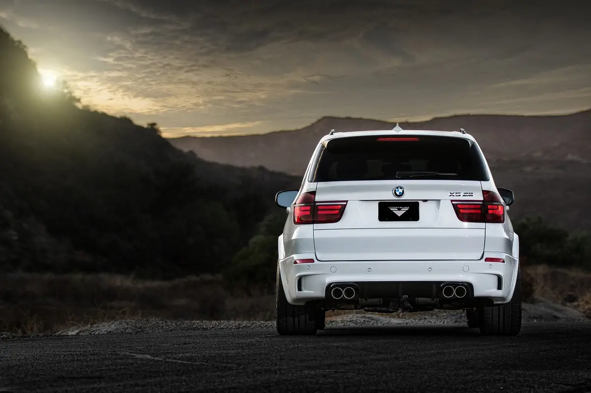 Vorsteiner Vrs Rear Add-On Diffuser Carbon Fiber Pp 1X1 Glossy For Bmw E70 X5m 1