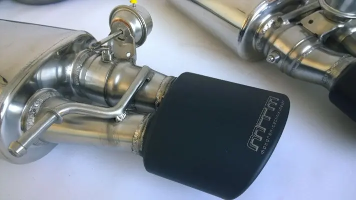 Mtm Exhaust System Audi S4 B8 3,0Tfsi Oval Black  With Throttle Valves In 2 Pipes, Control 1