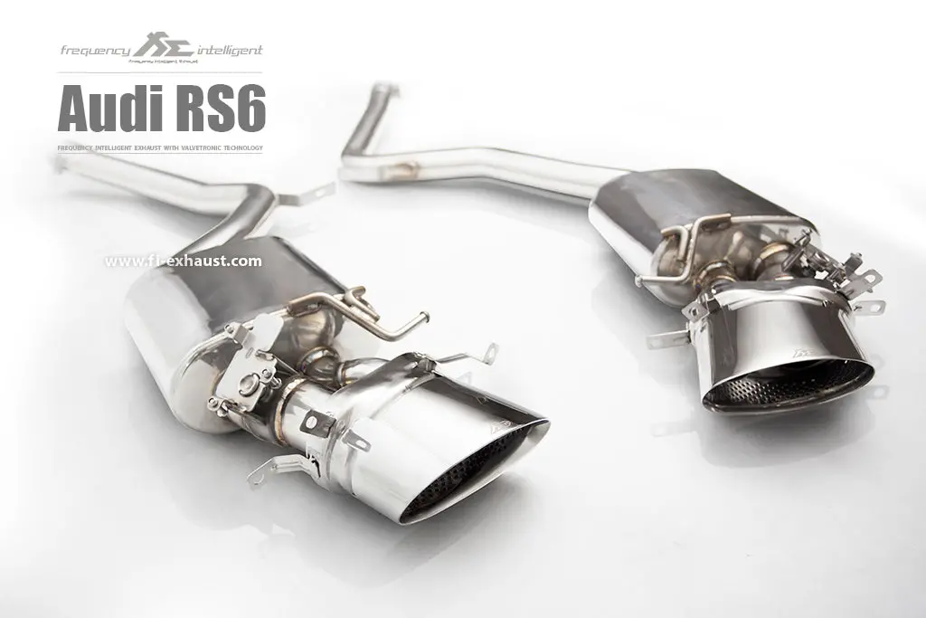 Fi Exhaust Audi Rs6 Sedan & Sportback Front Pipe + Mid X Pipe + Rear Mufflers + Dual Tips 1