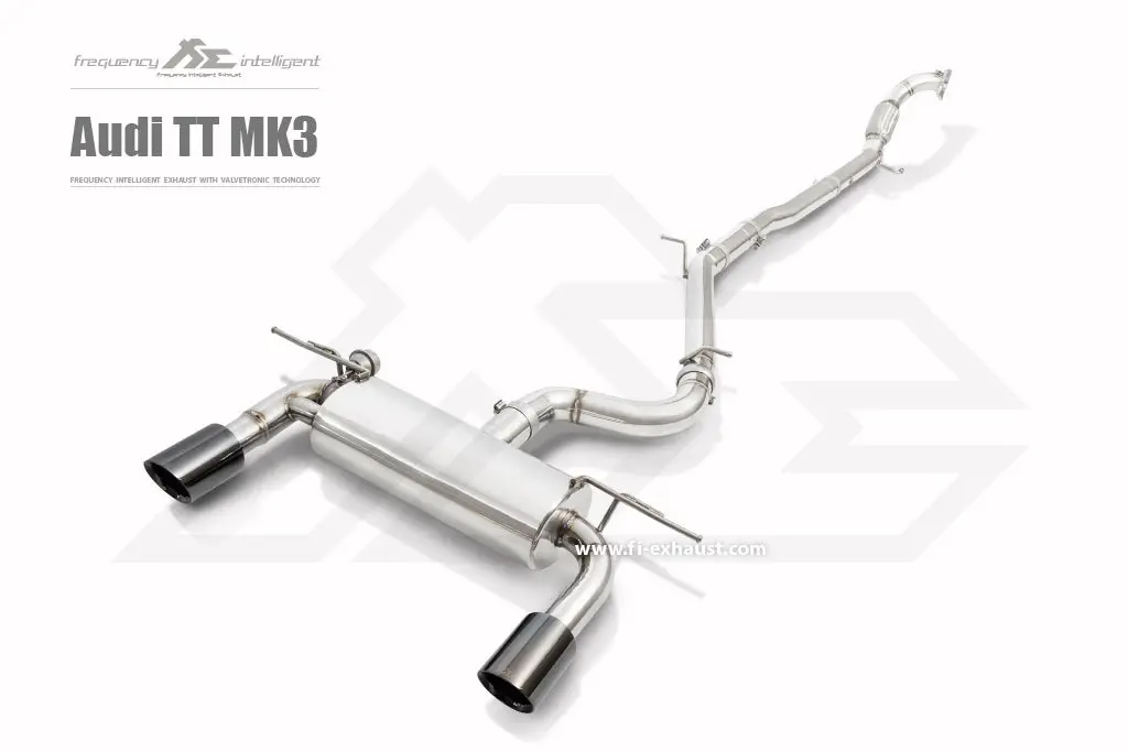 Fi Exhaust Audi Tts Mk2 (8J) Mid Pipe + Valvetronic Mufflers + Quad Tips 1