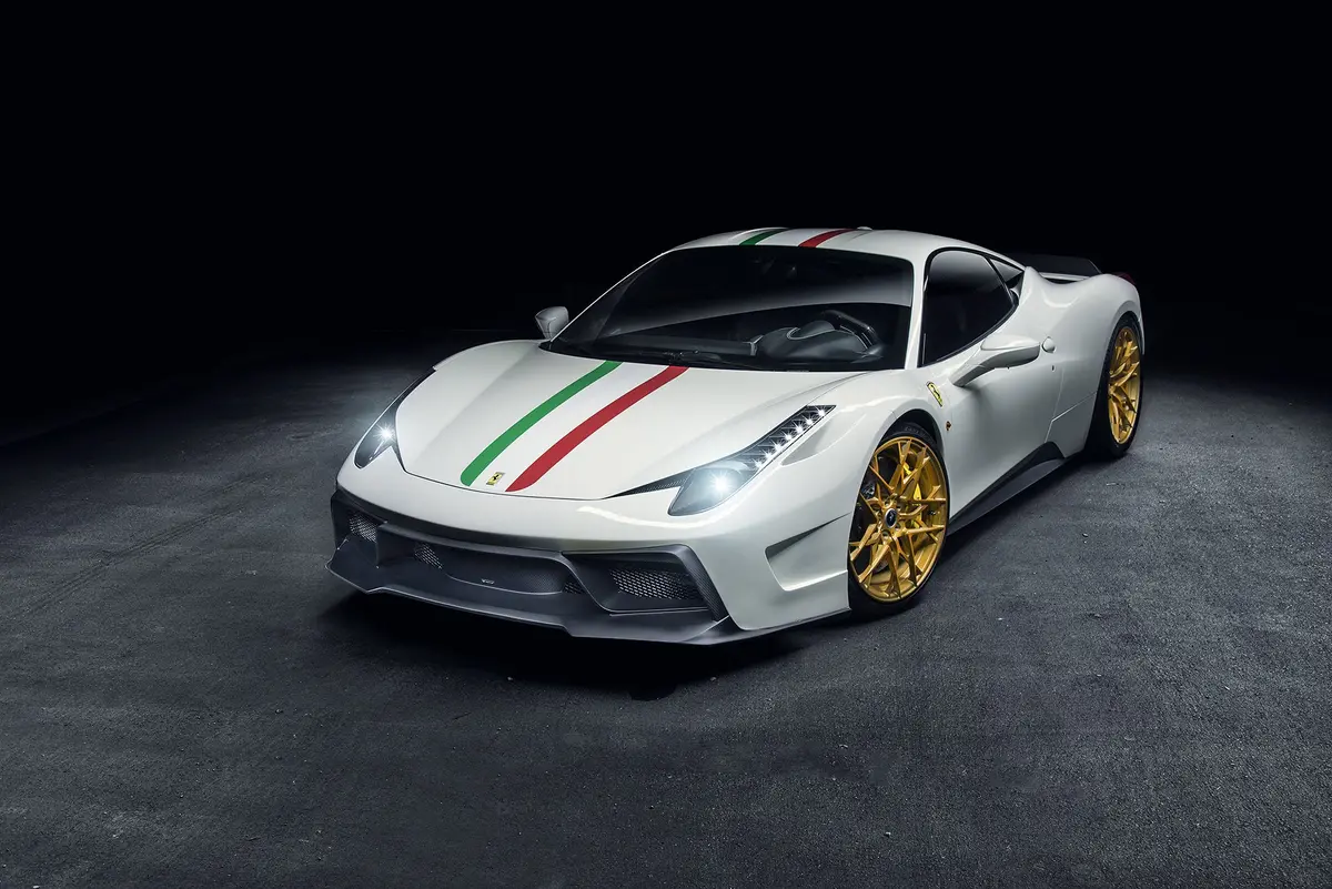 Vorsteiner 458-Vx Aero Front Bumper W/ Front Spoiler Carbon Fiber Pp 1X1 Glossy For Ferrari 458 1
