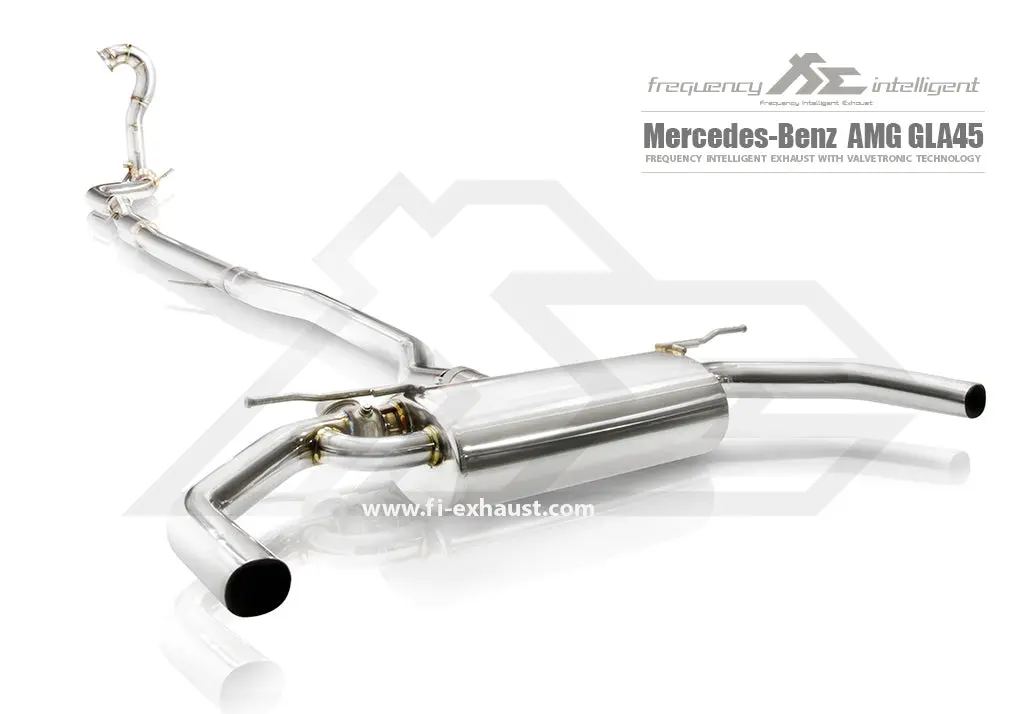 Fi Exhaust Mercedes-Benz Gla45 Amg Front Pipe + Mid Pipe + Valvetronic Mufflers + Dual Tips 1
