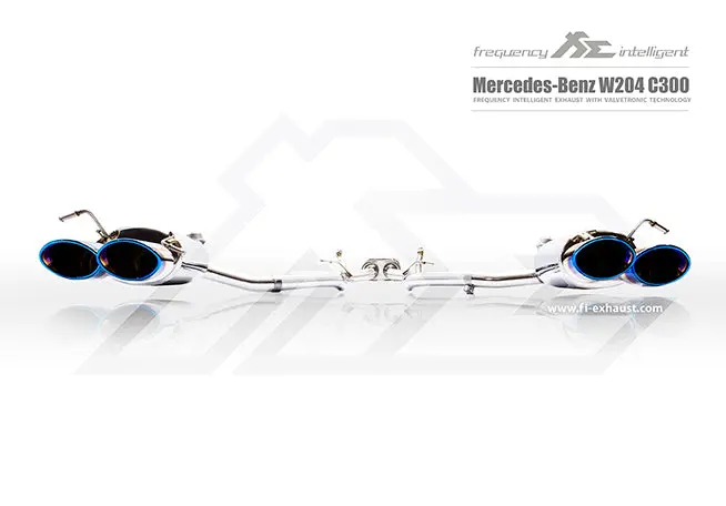 Fi Exhaust Mercedes-Benz C300 Mid X Pipe + Valvetronic Mufflers + Quad Tips 1