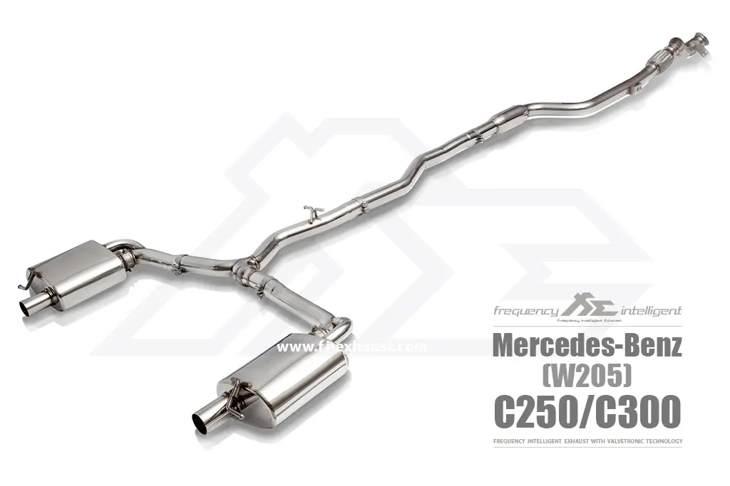Fi Exhaust Mercedes-Benz C250/C300 Front Pipe + Mid Y Pipe + Valvetronic Mufflers 1